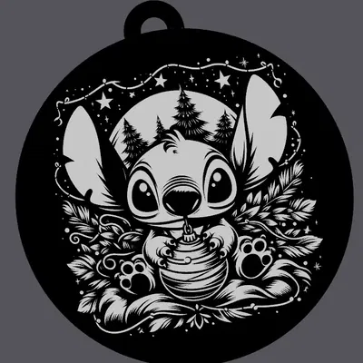 Phụ kiện trang trí Giáng sinh hình Stich