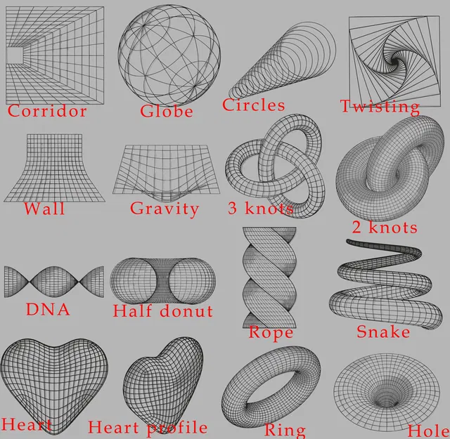 Abstract Wireframes - 15 hình dạng khác nhau! - Image 1