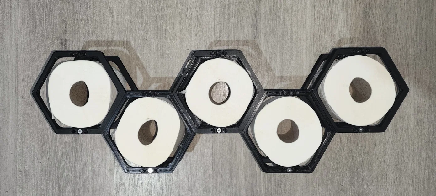 Giá đỡ giấy vệ sinh hình lục giác gắn tường Modun - Image 1