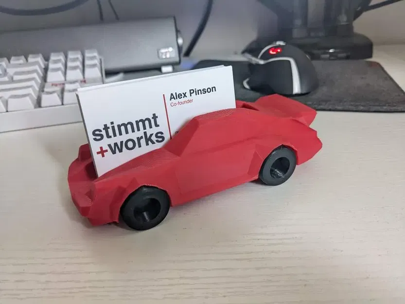 Chân Đế Danh Thiếp Porsche Low Poly - Image 2