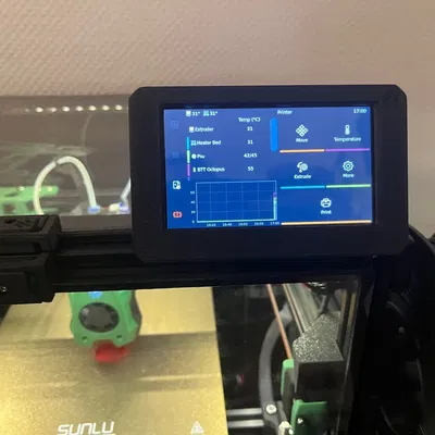 Giá đỡ Màn hình Voron Lắp trên Thanh nhôm, Dùng cho Waveshare 4.3"