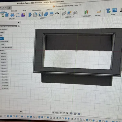 Ống Thu Phân Hủy Nhựa Qua Mặt Bàn (Poop Chute)