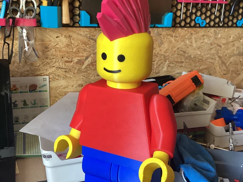 Tóc Mohawk V2 cho Minifigure Mega (Tỉ lệ 10:1) - Image 1