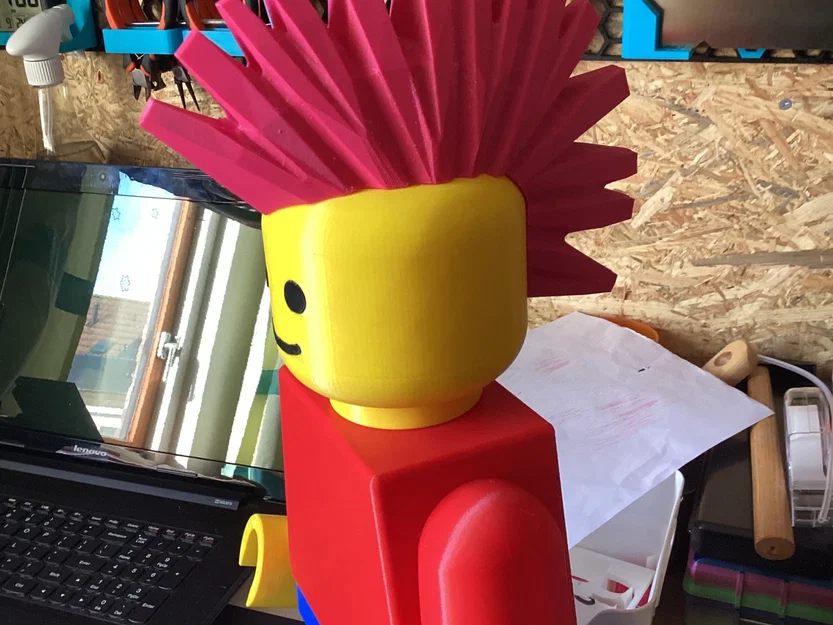 Tóc Mohawk V2 cho Minifigure Mega (Tỉ lệ 10:1) - Image 2