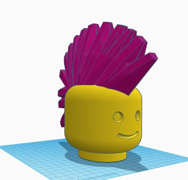 Tóc Mohawk V2 cho Minifigure Mega (Tỉ lệ 10:1) - Image 3