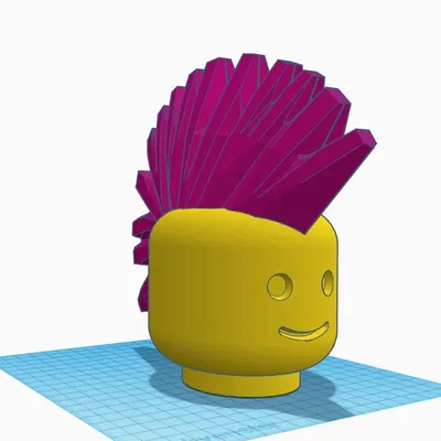 Tóc Mohawk V2 cho Minifigure Mega (Tỉ lệ 10:1)