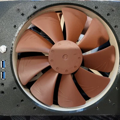Mặt trước quạt 200mm kèm cổng IO và nút nguồn cho Fractal Node 304