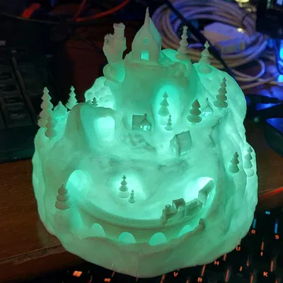 Làng Mùa Đông Có Lỗ Luồn Dây LED