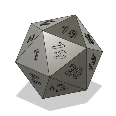 Xúc xắc D20 có số