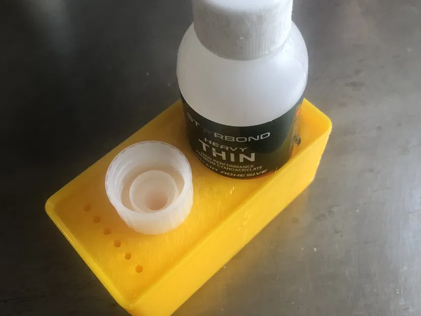 Gridfinity organizer for 2 oz Super Glue bottle and accessories - Image 2