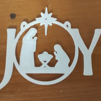 Joy Nativity Christmas Ornament