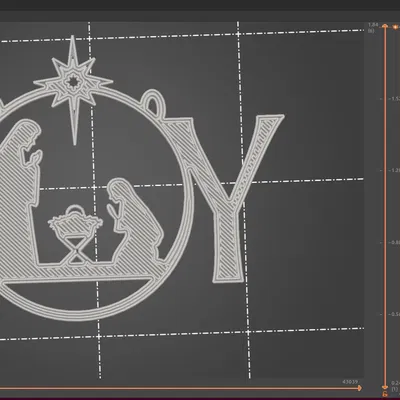 Joy Nativity Christmas Ornament