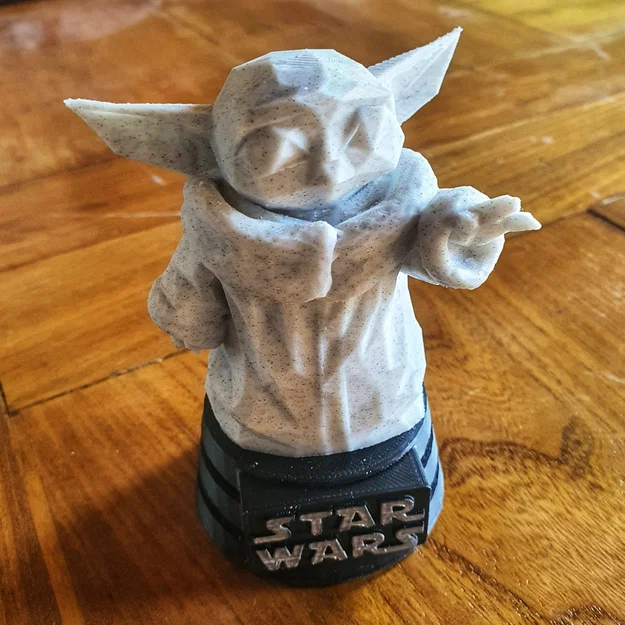 Đế theo chủ đề Star Wars cho mẫu Grogu lowpoly - Image 2