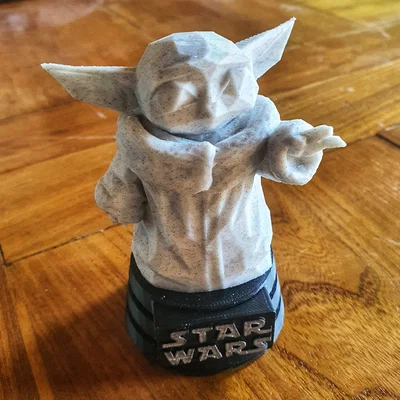 Đế theo chủ đề Star Wars cho mẫu Grogu lowpoly
