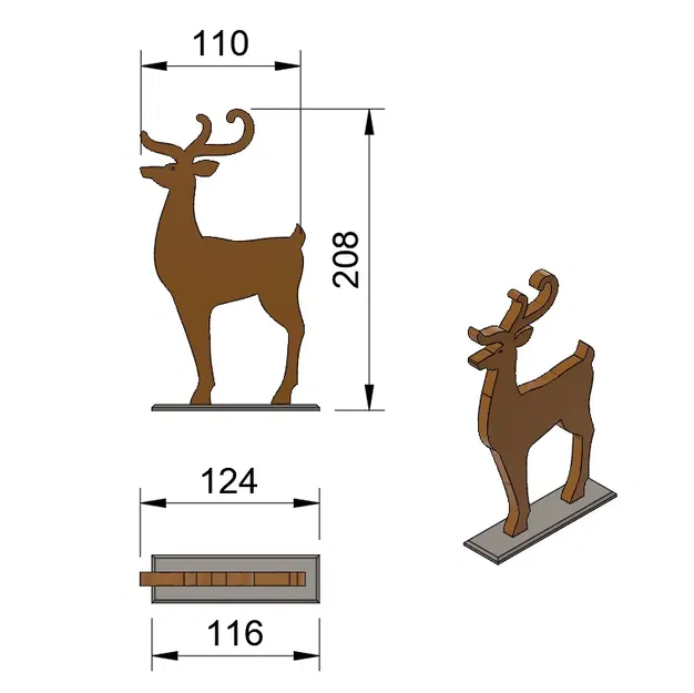 Đồ Trang Trí Giáng Sinh 06 - Tuần Lộc - Image 2