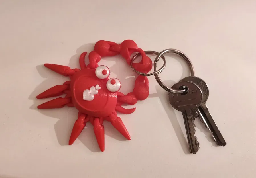 Mô hình Cua Tim Dẻo (Flexi Heart Crab) - Dây Chuyền / Móc Khóa - Image 1