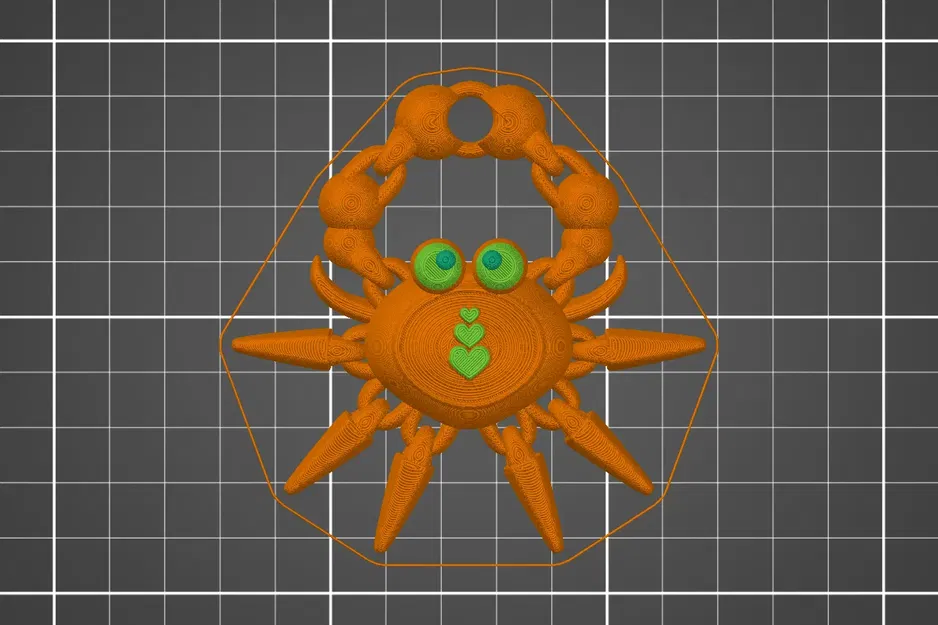 Mô hình Cua Tim Dẻo (Flexi Heart Crab) - Dây Chuyền / Móc Khóa - Image 4