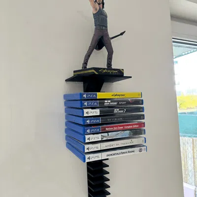 PS games wall holder - with shelf