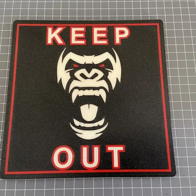 Biển Báo Gorilla Cấm Vào Cho Máy Đa Vật Liệu