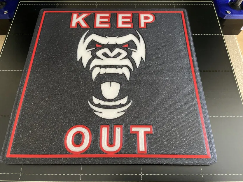 Biển Báo Gorilla Cấm Vào Cho Máy Đa Vật Liệu - Image 3