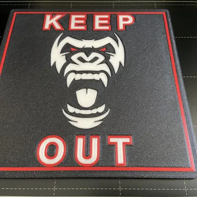 Biển Báo Gorilla Cấm Vào Cho Máy Đa Vật Liệu