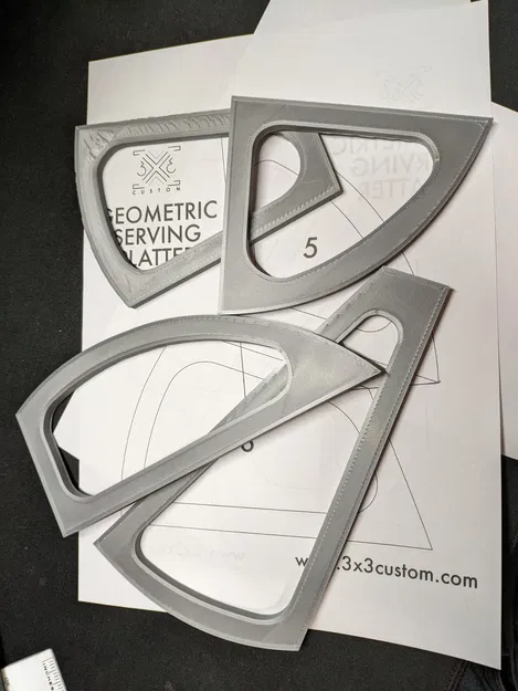Templates for GEOMETRIC PUZZLE SERVING TRAY - Image 3