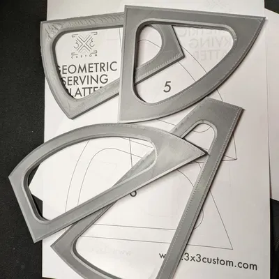 Templates for GEOMETRIC PUZZLE SERVING TRAY