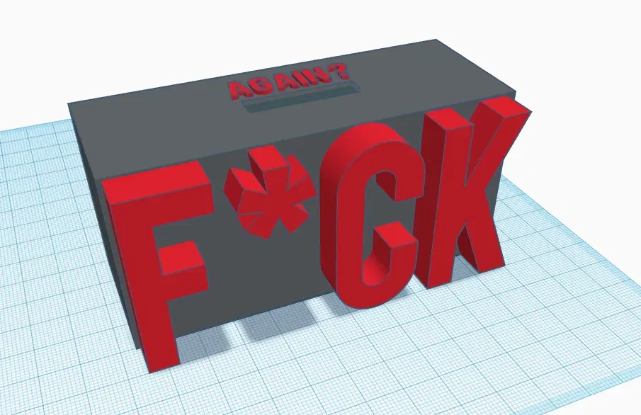 Swearword Piggy Bank - F*ck - Image 1