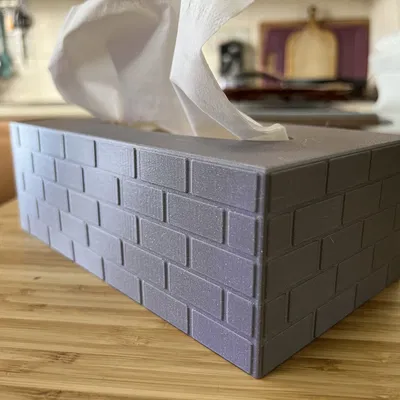 Hộp Đựng Khăn Giấy Với Họa Tiết Giả Gạch