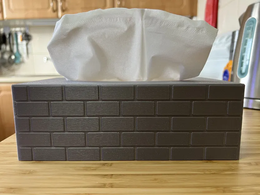 Hộp Đựng Khăn Giấy Với Họa Tiết Giả Gạch - Image 2