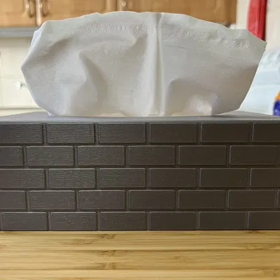 Hộp Đựng Khăn Giấy Với Họa Tiết Giả Gạch