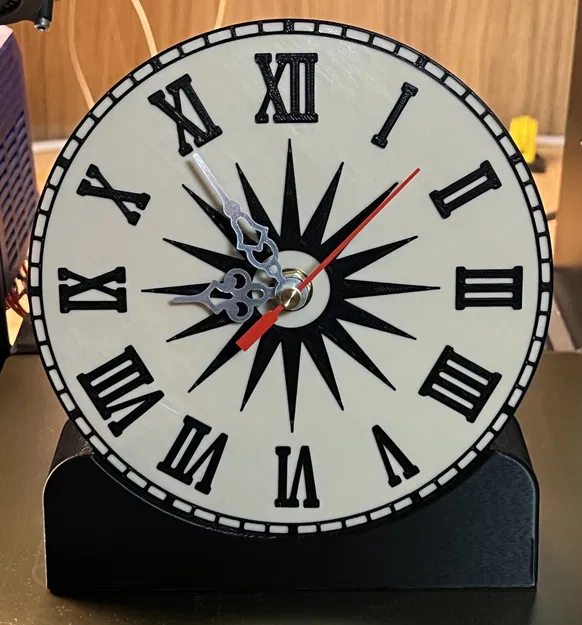 Đồng hồ số La Mã để bàn & chân đế - Image 1