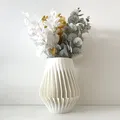 Modern Spiral Vase in Ivory PLA - Thumbnail 1