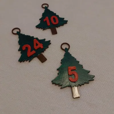 Móc cây thông Noel lịch đếm ngược Giáng sinh