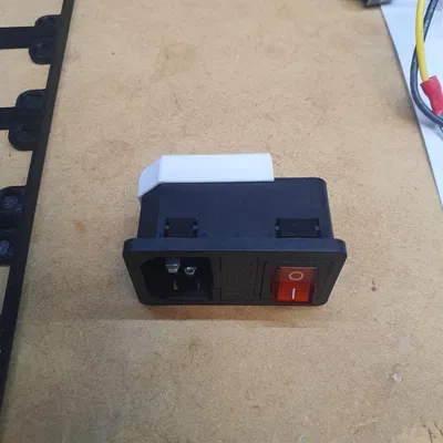 Nắp che an toàn sau ổ cắm điện IEC320 C14 có cầu chì