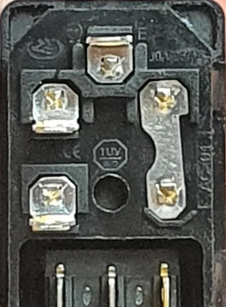 Nắp che an toàn sau ổ cắm điện IEC320 C14 có cầu chì - Image 6