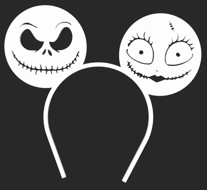 Mô hình 3D - Title: serre tête Jack et Sally Skellington petit - Image 2