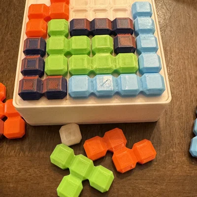 Xếp hình Tetris có hộp đựng