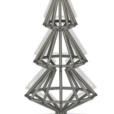 Cây Thông Noel Wireframe [Không Support] - Thử thách Bridging và Không Stringing