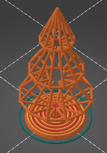 Cây Thông Noel Wireframe [Không Support] - Thử thách Bridging và Không Stringing - Image 2