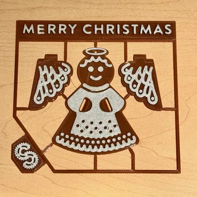 Thiệp Trang Trí Thiên Thần Bánh Gừng