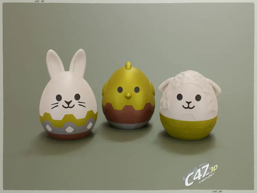 Trứng Phục Sinh hình Con Vật - Image 3