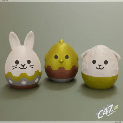 Trứng Phục Sinh hình Con Vật