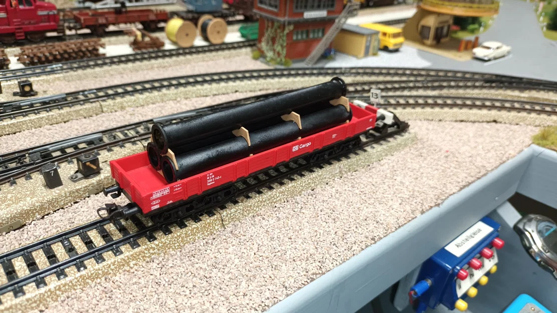 H0 Wagonladung Stahlrohr - Image 1