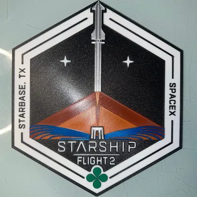 Mẫu Huy Hiệu Chuyến Bay Thử Nghiệm Starship Số 2
