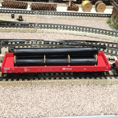 H0 Wagonladung Stahlrohr