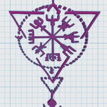 Móc Khóa Viking / Norse - Thẻ Bài 48