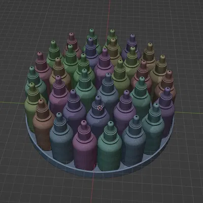 Larger Vallejo paint carousel holder