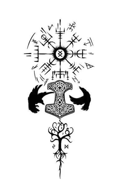 Móc Khóa Viking / Norse Biển Tên 26 - Image 2