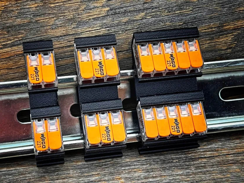 Giá đỡ DIN WAGO 221 cho 2-3-5 khe - Image 1